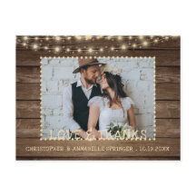 Bröllop Rustic Wood String Ljus Photo Tack