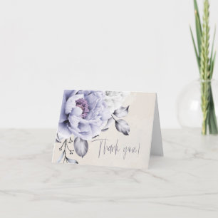 Bröllop Rustik Syren och Alabaster-Peony Blomste Tack Kort