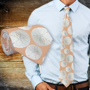 Bröllop Sand Dollar Herrens slips korall orange