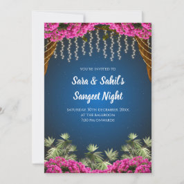 Bröllop Sangeet-kort & indisk Sangeet-inbjudan Inbjudningar