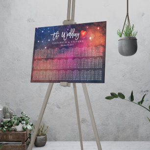 Bröllop-sätesdiagram Galaxy Nebula-konstellationer Poster