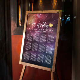 Bröllop-sätesdiagram Galaxy Nebula-konstellationer Poster