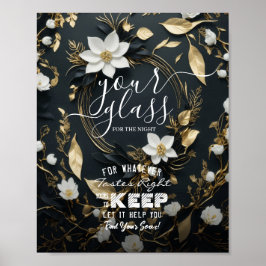 Bröllop-sätesglas för nattens skull poster