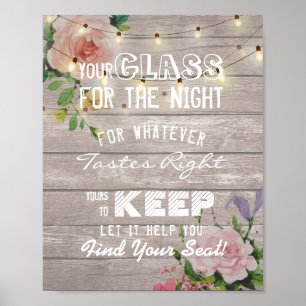 Bröllop-sätesglas för nattens skull poster