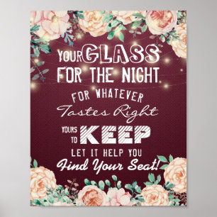 Bröllop-sätesglas för nattens skull poster