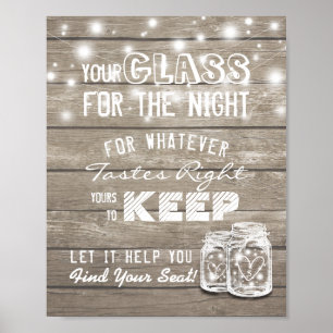 Bröllop-sätesglas för nattens skull poster