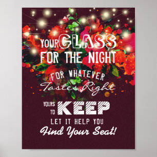 Bröllop-sätesglas för nattens skull poster