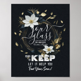 Bröllop-sätesglas för nattens skull poster