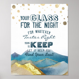Bröllop-sätesglas för nattens skull poster