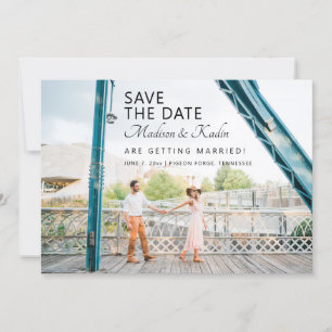 Bröllop Save the Date 4 Foto Inbjudningar