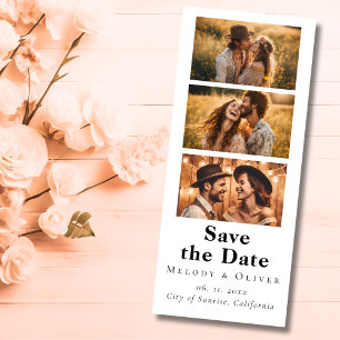 Bröllop Save the Date Fotobås QR-kod Boho Spara Datumet