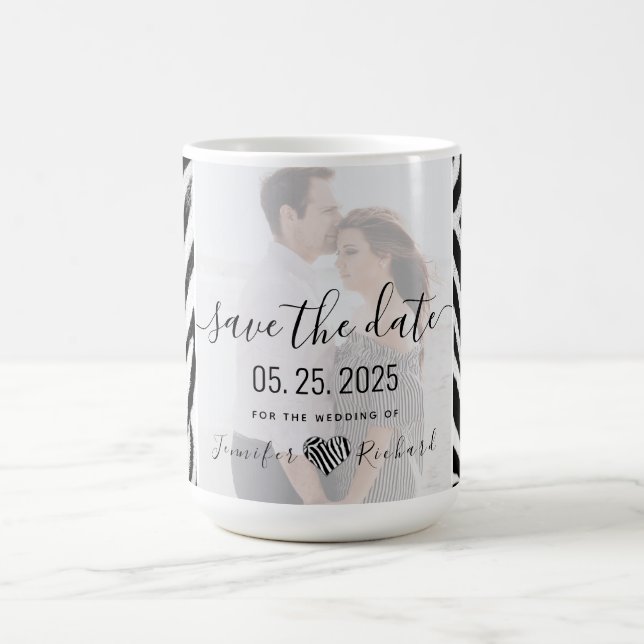 Bröllop Save The Date-inbjudan Kaffemugg (Center)