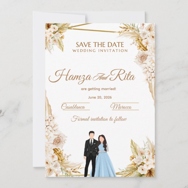 Bröllop Save The Date-kort för första gången  Inbjudningar (Framsida)