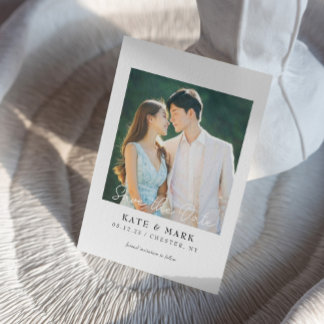 Bröllop save the date kort inbjudan Elegant bröllo