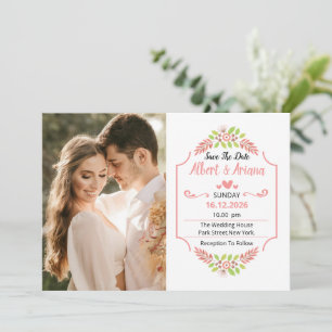 Bröllop Save The Date-kort Inbjudningar