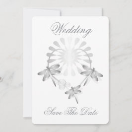 Bröllop Save The Date-kort Silverflodflugor Spara Datumet