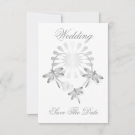 Bröllop Save The Date-kort Silverflodflugor Spara Datumet
