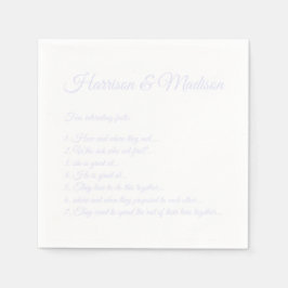 Bröllop Script namn par Roligt Facts lavender Pappersservett