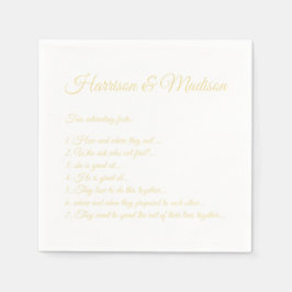 Bröllop Script namn par Roligt Facts vanilla Pappersservett