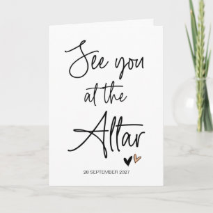 Bröllop ser dig på Altar från Bride till Groom Kort
