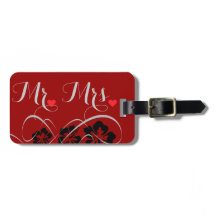 Bröllop Set - Hibiscus Flourish Black Red