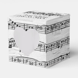 Bröllop Sheet Musik På Björk Presentaskar