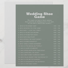 Bröllop Shoe-spel med minimal Elegant, formell Grö