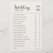 Bröllop Shoe-spelfrågor Papper Rustic