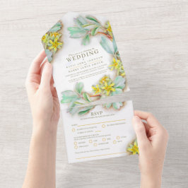 Bröllop sibbaldia gult blommigt all in