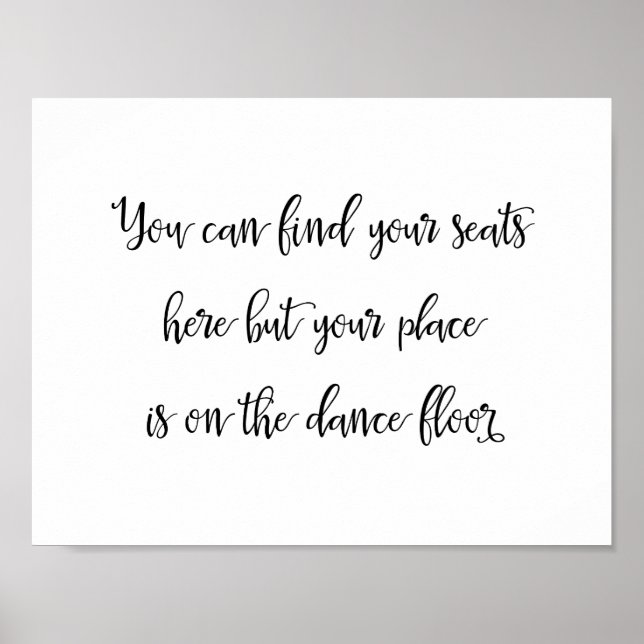 Bröllop-siffertecken | Kalligrafi Poster (Framsidan)