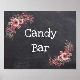 Bröllop Sign Candy Pub Chalkboard-utseende Poster