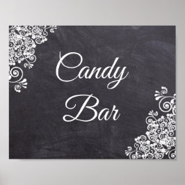 Bröllop Sign Candy Pub Chalkboard-utseende Poster