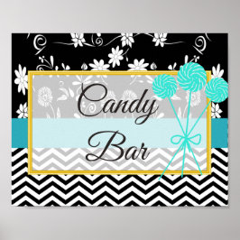 Bröllop Sign för Candy Pub, Vintage Camera Poster