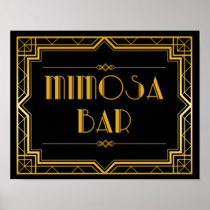 Bröllop Sign - Mimosa Pub Gatsby Bröllop Sign Poster