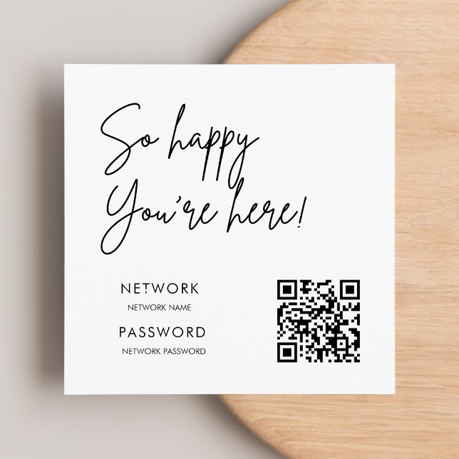 Bröllop-signatur för minimalistisk modern WiFi-lös Pappersservett (Skapare uppladdad)