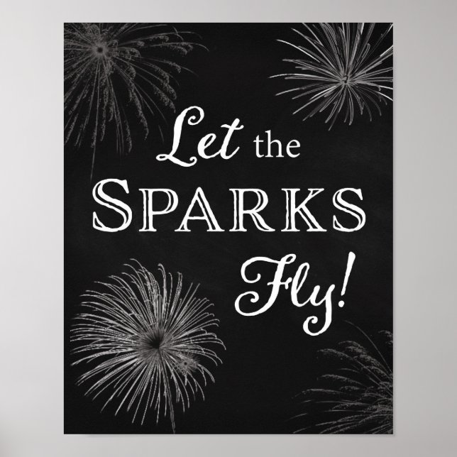 Bröllop signerar Fireworks Låt Sparks flyga Poster (Framsidan)