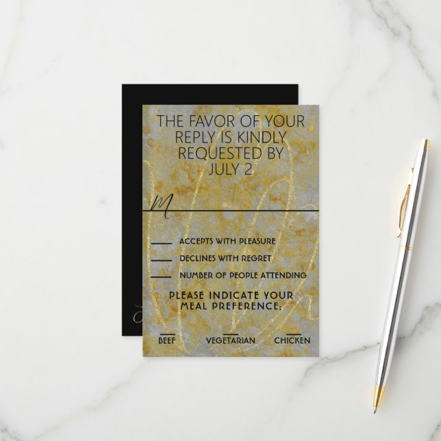 Bröllop Silver Lining OSA kort (Fram/Back In Situ)