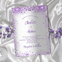 Bröllop silver violet lila-gnistor