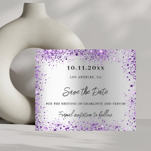 Bröllop silver violetta lila-budgeten spara datume