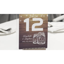 Bröllop Sittplats Ställe Bordsnummer Mason Burk Li