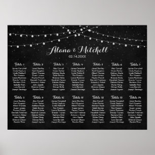 Bröllop, sittplatsplan, Rustic Lantern Bröllop Poster