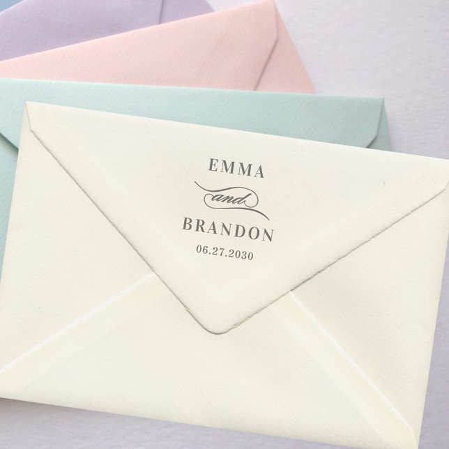 Bröllop-självtryckande skript i Frimärke Självfärgande Stämpel (Skapare uppladdad)