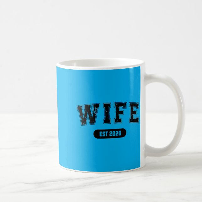 Bröllop Sjungkar Brud och Brudgum Est 2026 Kaffemugg (Höger)
