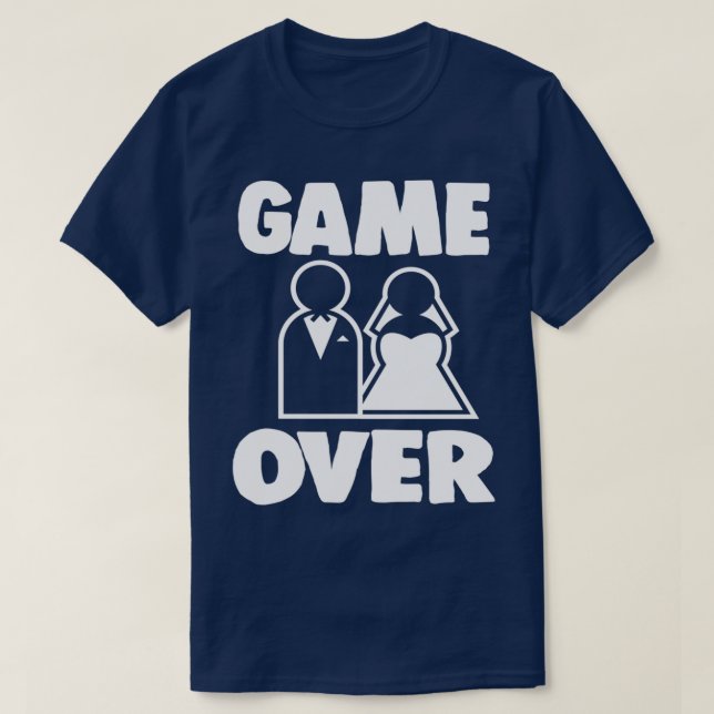 Bröllop Sjungkar Spennarpingispartajspelet är över T Shirt (Design framsida)