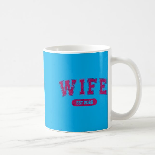 Bröllop Sjungkarlsfest Fru Och Make Est 2026 Kaffemugg (Höger)