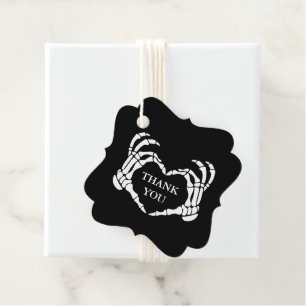 Bröllop Skeleton Til Death do us Part Black Gåvor Etiketter