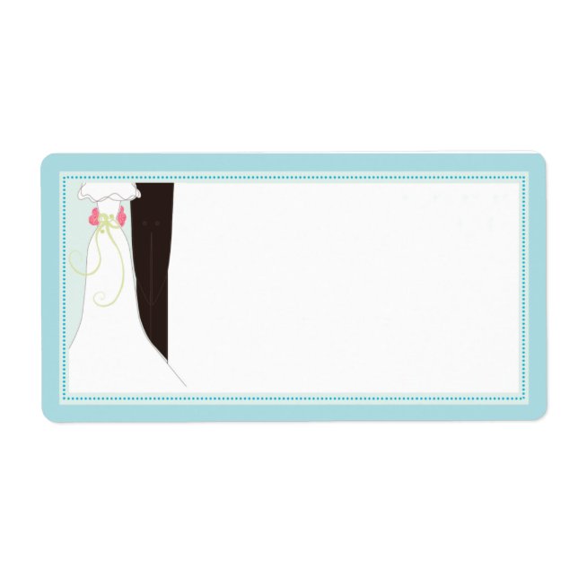 Bröllop skeppsetiketter fraktsedel (Framsidan)