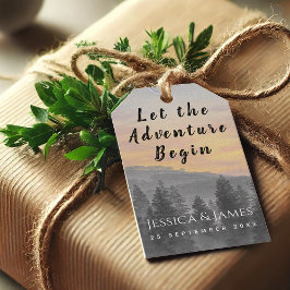 Bröllop-skogsområdet Låt Äventyr börja Presentetikett