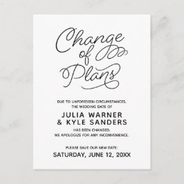 Bröllop sköt upp ändringen av planerna för vykort