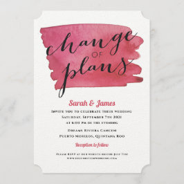 Bröllop sköt upp förändringsplanerna inbjudningar